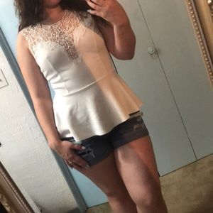 White laced top